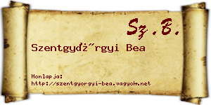 Szentgyörgyi Bea névjegykártya